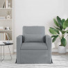 Sofa Jasnoszary 78 x 78 x 80 cm tkanina
