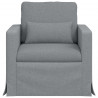 Sofa Jasnoszary 78 x 78 x 80 cm tkanina