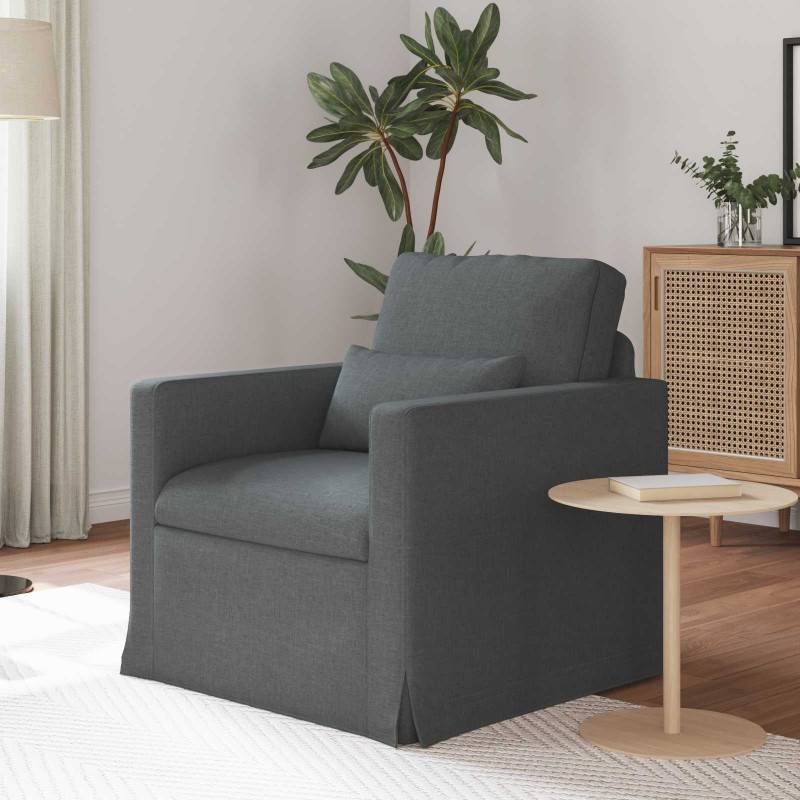 Sofa Ciemnoszary 78 x 78 x 80 cm tkanina