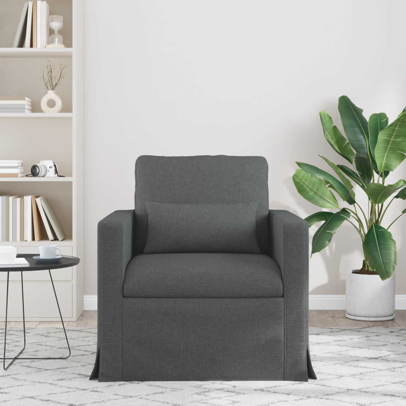 Sofa Ciemnoszary 78 x 78 x 80 cm tkanina