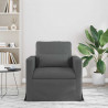 Sofa Ciemnoszary 78 x 78 x 80 cm tkanina