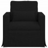 Sofa Czarny 78 x 78 x 80 cm tkanina