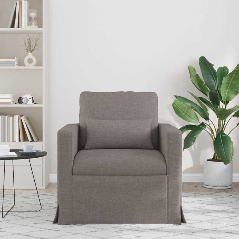 Sofa Ciemnoszary 78 x 78 x 80 cm tkanina