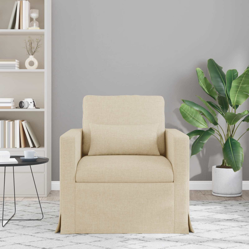 Sofa Kremowy 78 x 78 x 80 cm tkanina