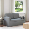 Sofa Jasnoszary 139 x 78 x 80 cm tkanina