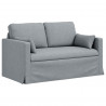 Sofa Jasnoszary 139 x 78 x 80 cm tkanina