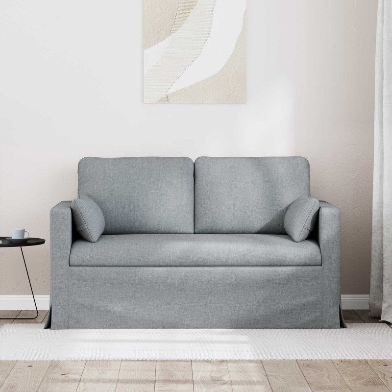 Sofa Jasnoszary 139 x 78 x 80 cm tkanina