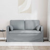 Sofa Jasnoszary 139 x 78 x 80 cm tkanina