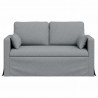 Sofa Jasnoszary 139 x 78 x 80 cm tkanina