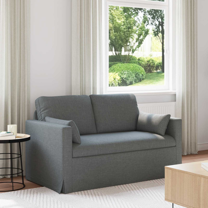Sofa Ciemnoszary 139 x 78 x 80 cm tkanina