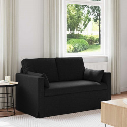 Sofa Czarny 139 x 78 x 80 cm tkanina