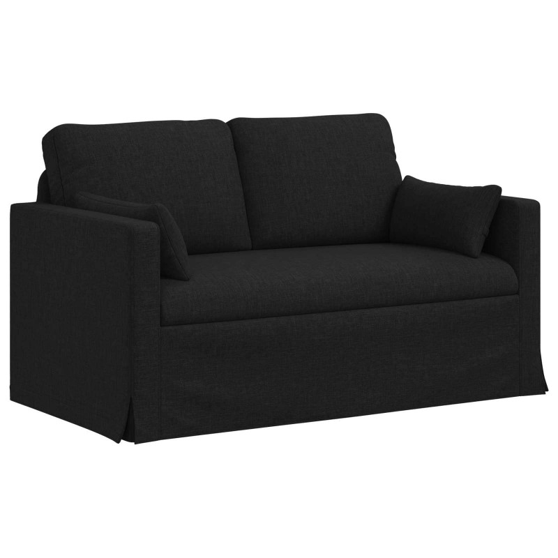 Sofa Czarny 139 x 78 x 80 cm tkanina