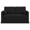 Sofa Czarny 139 x 78 x 80 cm tkanina