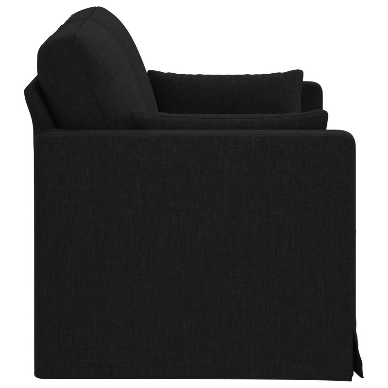 Sofa Czarny 139 x 78 x 80 cm tkanina