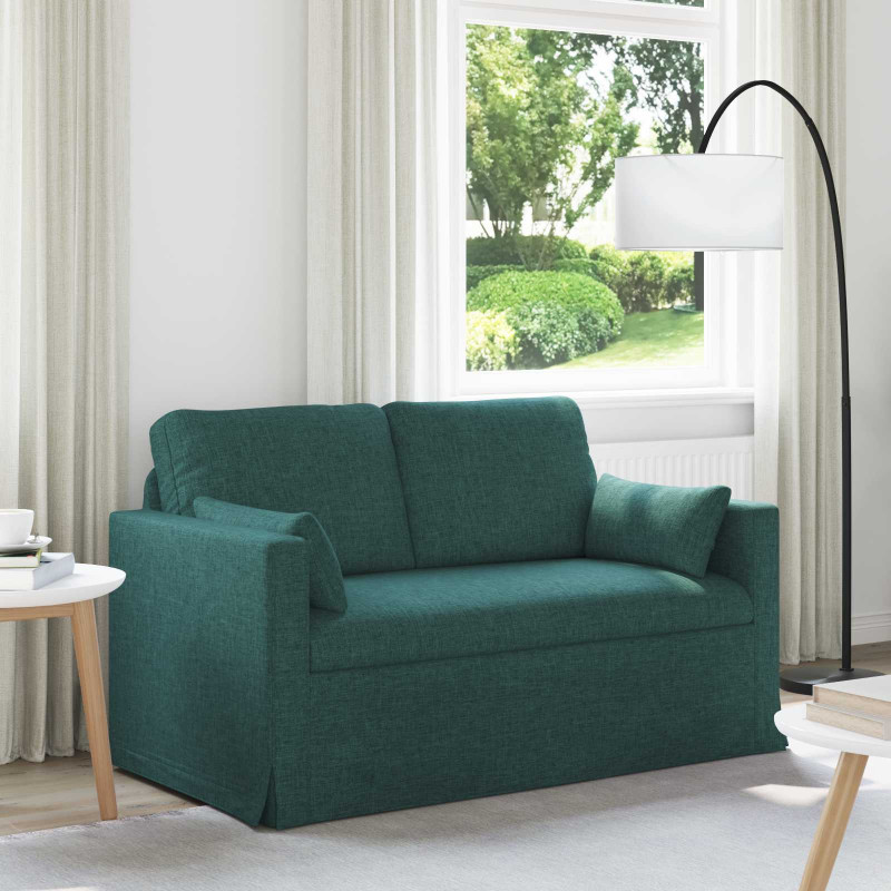 Sofa Ciemna zieleń 139 x 78 x 80 cm tkanina