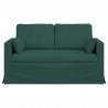 Sofa Ciemna zieleń 139 x 78 x 80 cm tkanina