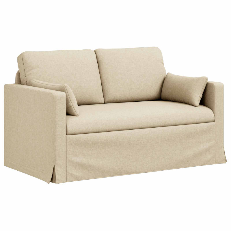 Sofa Kremowy 139 x 78 x 80 cm tkanina
