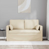 Sofa Kremowy 139 x 78 x 80 cm tkanina
