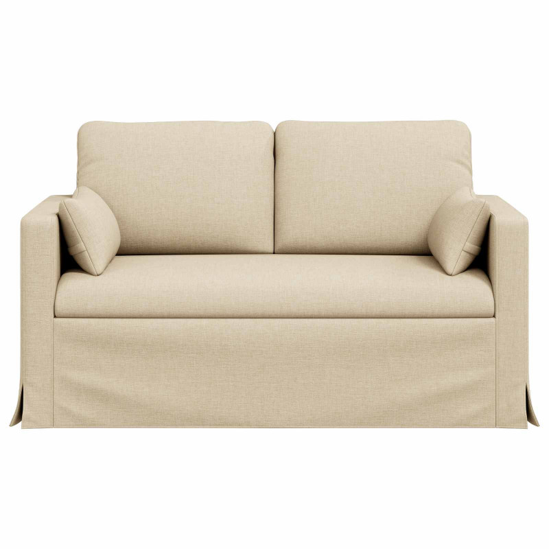 Sofa Kremowy 139 x 78 x 80 cm tkanina