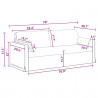 Sofa Ciemnoszary 158 x 78 x 80 cm tkanina