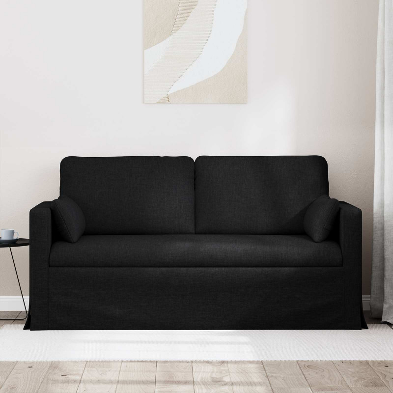 Sofa Czarny 158 x 78 x 80 cm tkanina