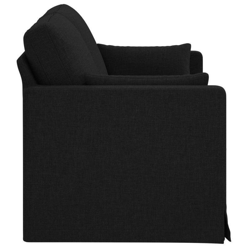 Sofa Czarny 158 x 78 x 80 cm tkanina