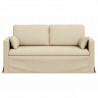 Sofa Kremowy 158 x 78 x 80 cm tkanina