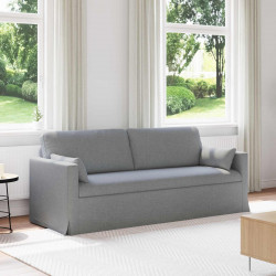 Sofa Jasnoszary 198 x 78 x 80 cm tkanina