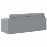 Sofa Jasnoszary 198 x 78 x 80 cm tkanina