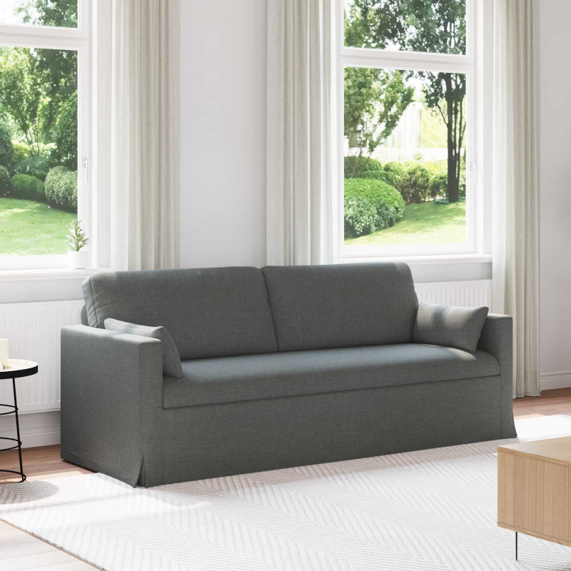 Sofa Ciemnoszary 198 x 78 x 80 cm tkanina