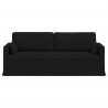Sofa Czarny 198 x 78 x 80 cm tkanina