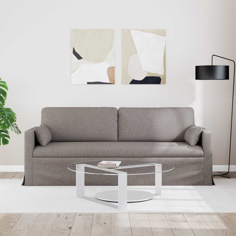 Sofa Ciemnoszary 198 x 78 x 80 cm tkanina