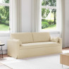 Sofa Kremowy 198 x 78 x 80 cm tkanina