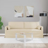 Sofa Kremowy 198 x 78 x 80 cm tkanina
