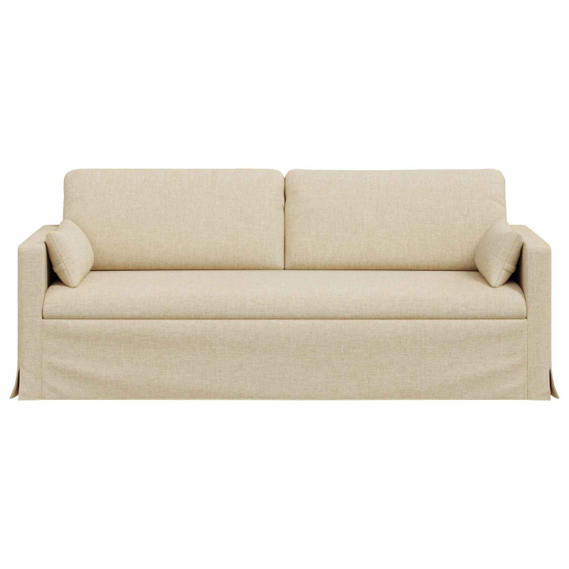 Sofa Kremowy 198 x 78 x 80 cm tkanina