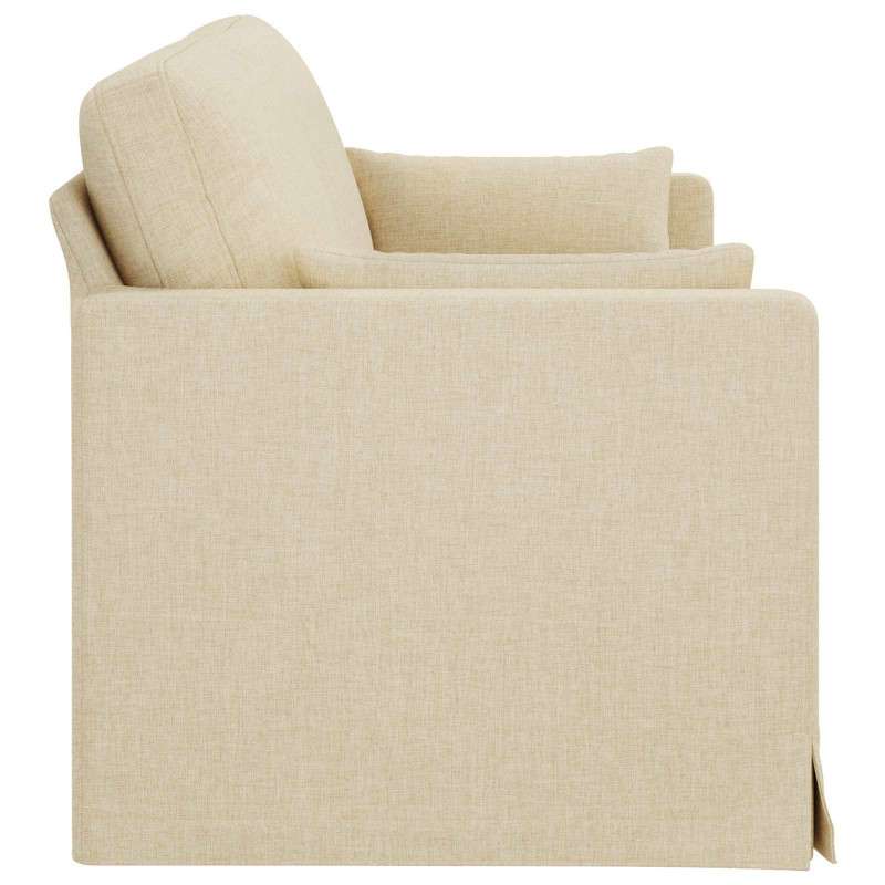 Sofa Kremowy 198 x 78 x 80 cm tkanina