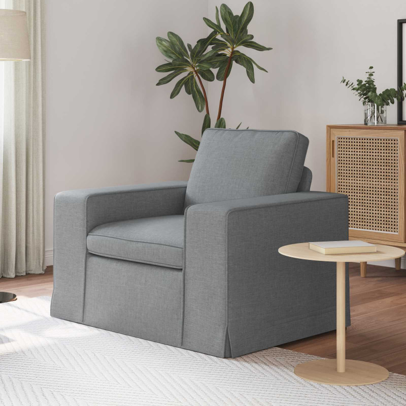 Sofa Jasnoszary 103 x 80 x 82 cm tkanina