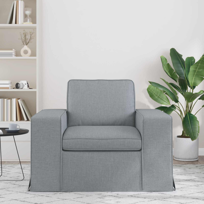 Sofa Jasnoszary 103 x 80 x 82 cm tkanina