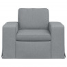 Sofa Jasnoszary 103 x 80 x 82 cm tkanina