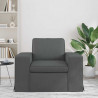 Sofa Ciemnoszary 103 x 80 x 82 cm tkanina