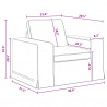 Sofa Ciemnoszary 103 x 80 x 82 cm tkanina