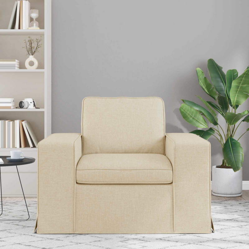 Sofa Kremowy 103 x 80 x 82 cm tkanina