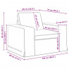 Sofa Niebieski 103 x 80 x 82 cm tkanina