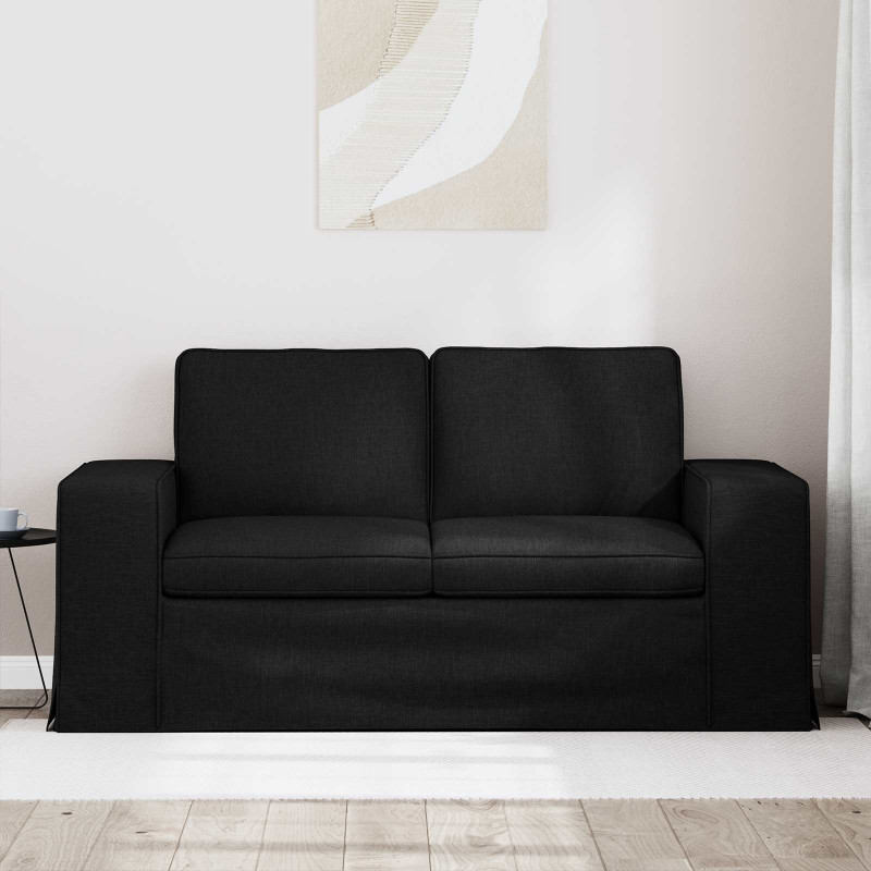 Sofa Czarny 162 x 80 x 82 cm tkanina