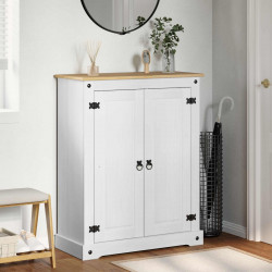 Szafka na buty Biały 86 x 38.5 x 1080 cm Lite drewno sosnowe