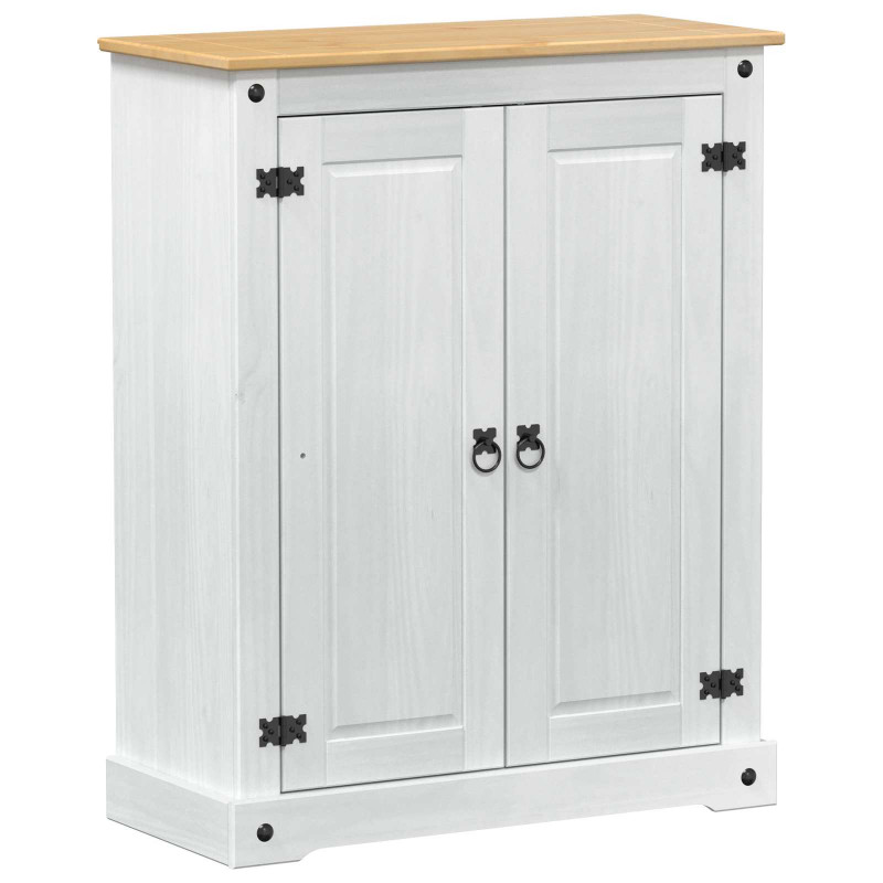 Szafka na buty Biały 86 x 38.5 x 1080 cm Lite drewno sosnowe