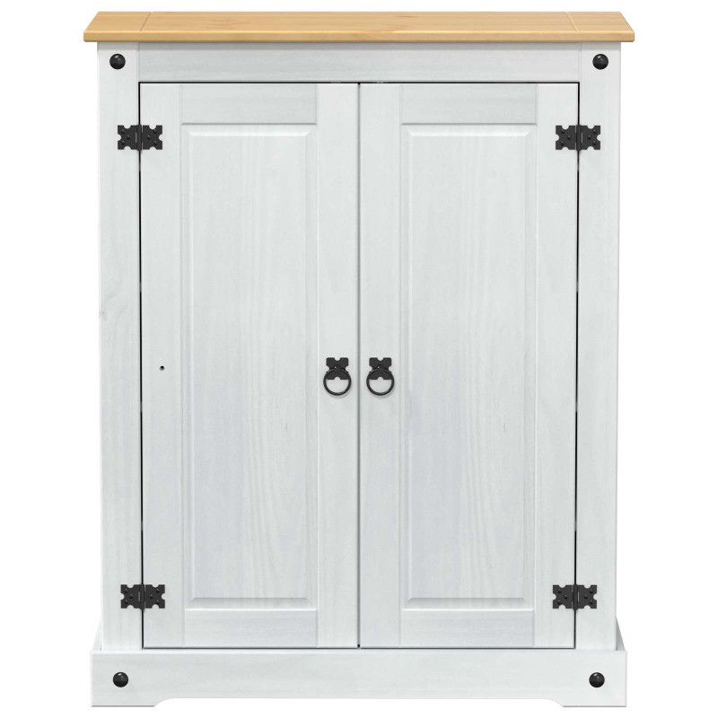Szafka na buty Biały 86 x 38.5 x 1080 cm Lite drewno sosnowe