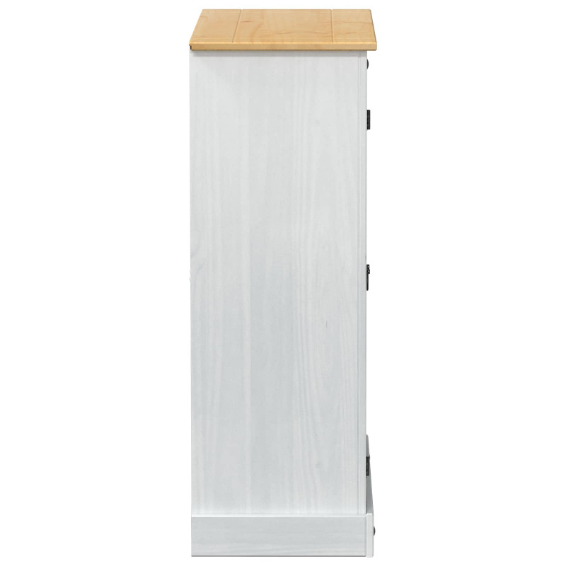 Szafka na buty Biały 86 x 38.5 x 1080 cm Lite drewno sosnowe