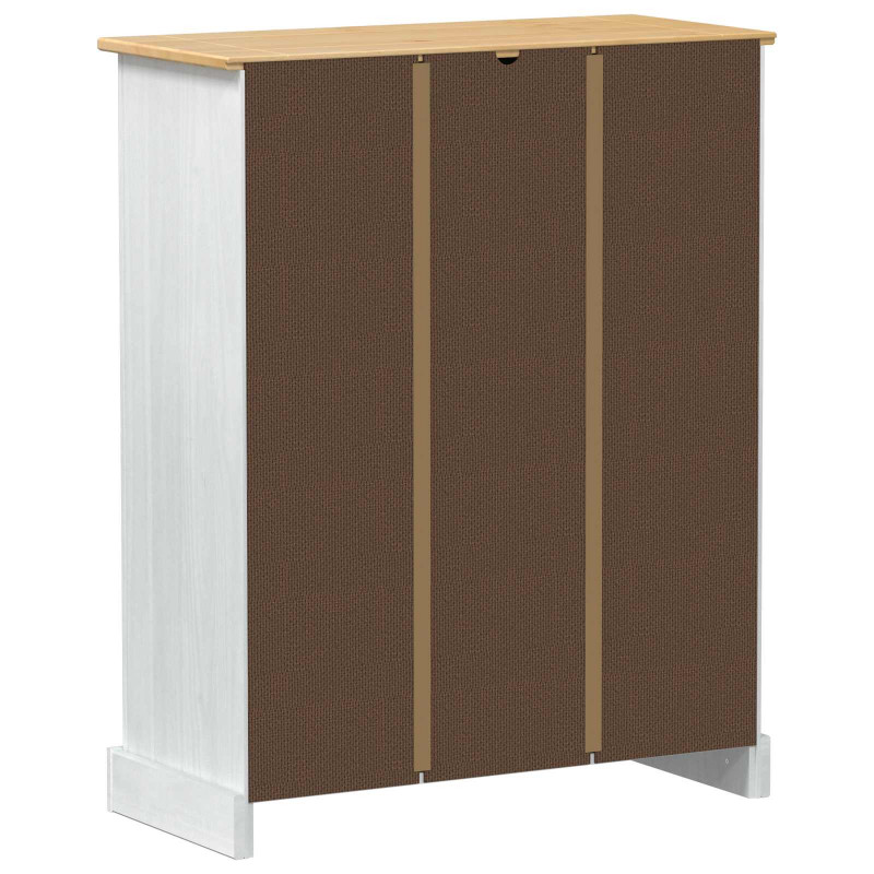 Szafka na buty Biały 86 x 38.5 x 1080 cm Lite drewno sosnowe