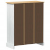 Szafka na buty Biały 86 x 38.5 x 1080 cm Lite drewno sosnowe